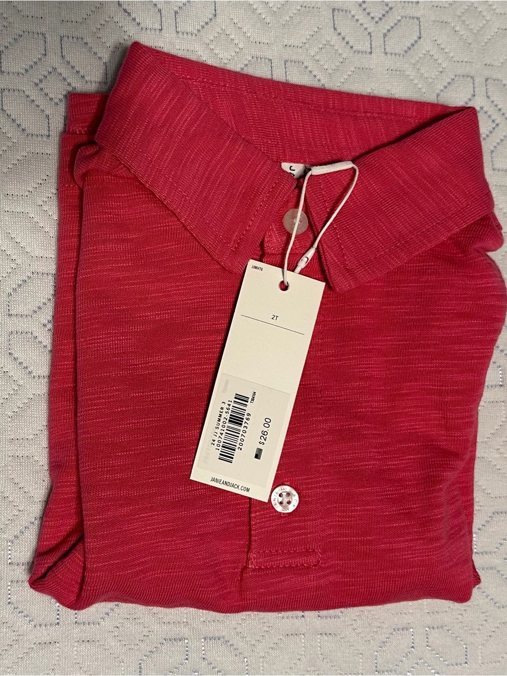 Janie and Jack Red Polo Shirt